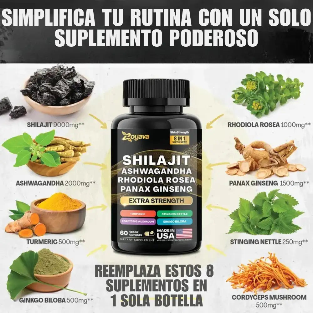 Shilajit Zoyava™ 8 en 1 - Uno de los suplementos mas completos del mercado!