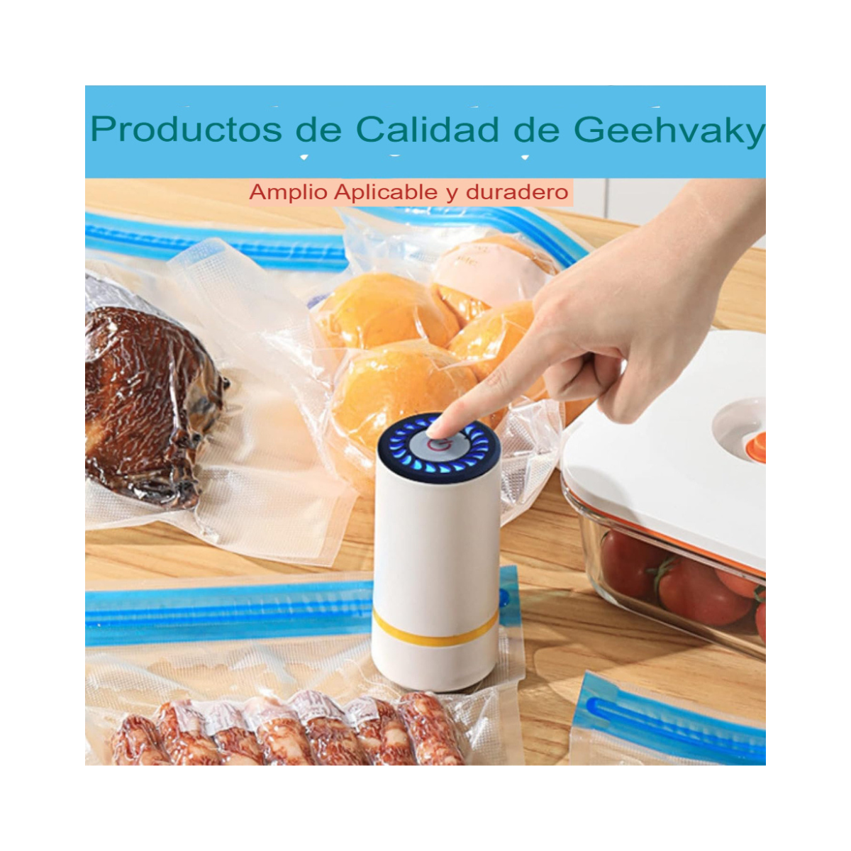 NO ESTÁ EN DROPI Chef Preserve - Sellador al Vacío + 6 Bolsas para empacar