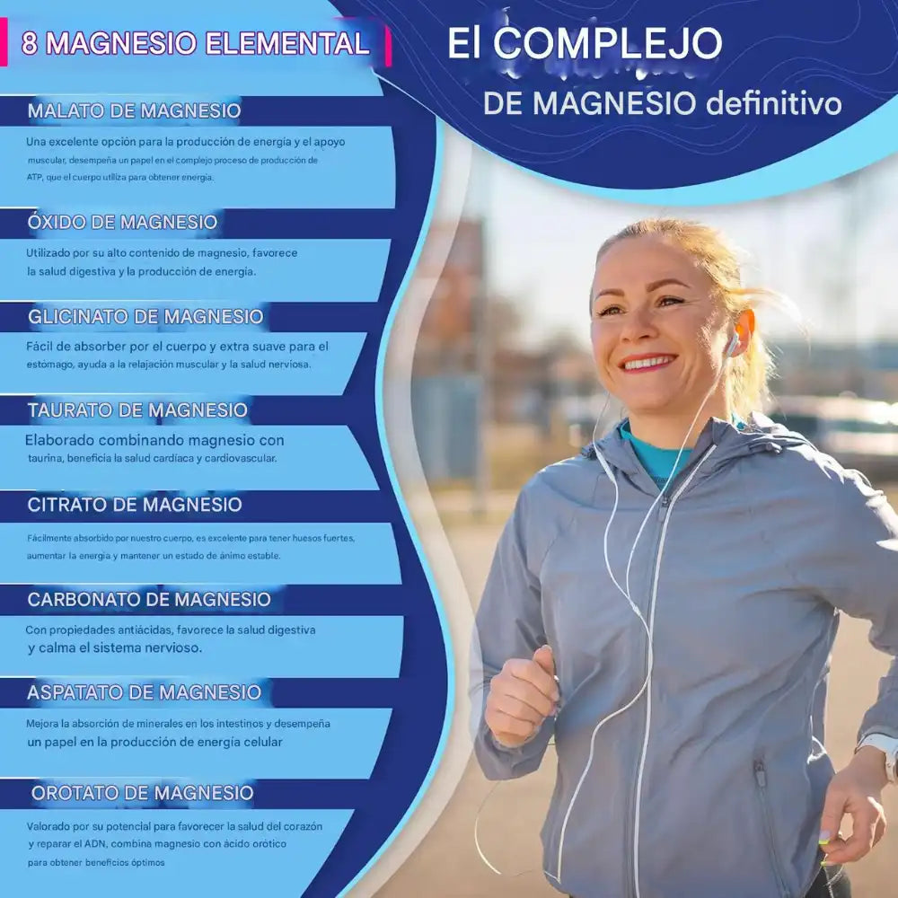 Magnesium Complex 1000 mg – EL ORIGINAL -  Mejor descanso, regresa al baño sin problemas y recuperación muscular