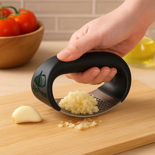 AjoPress™ - Triturador de Ajo Premium, evita olores desagradables en tus manos!
