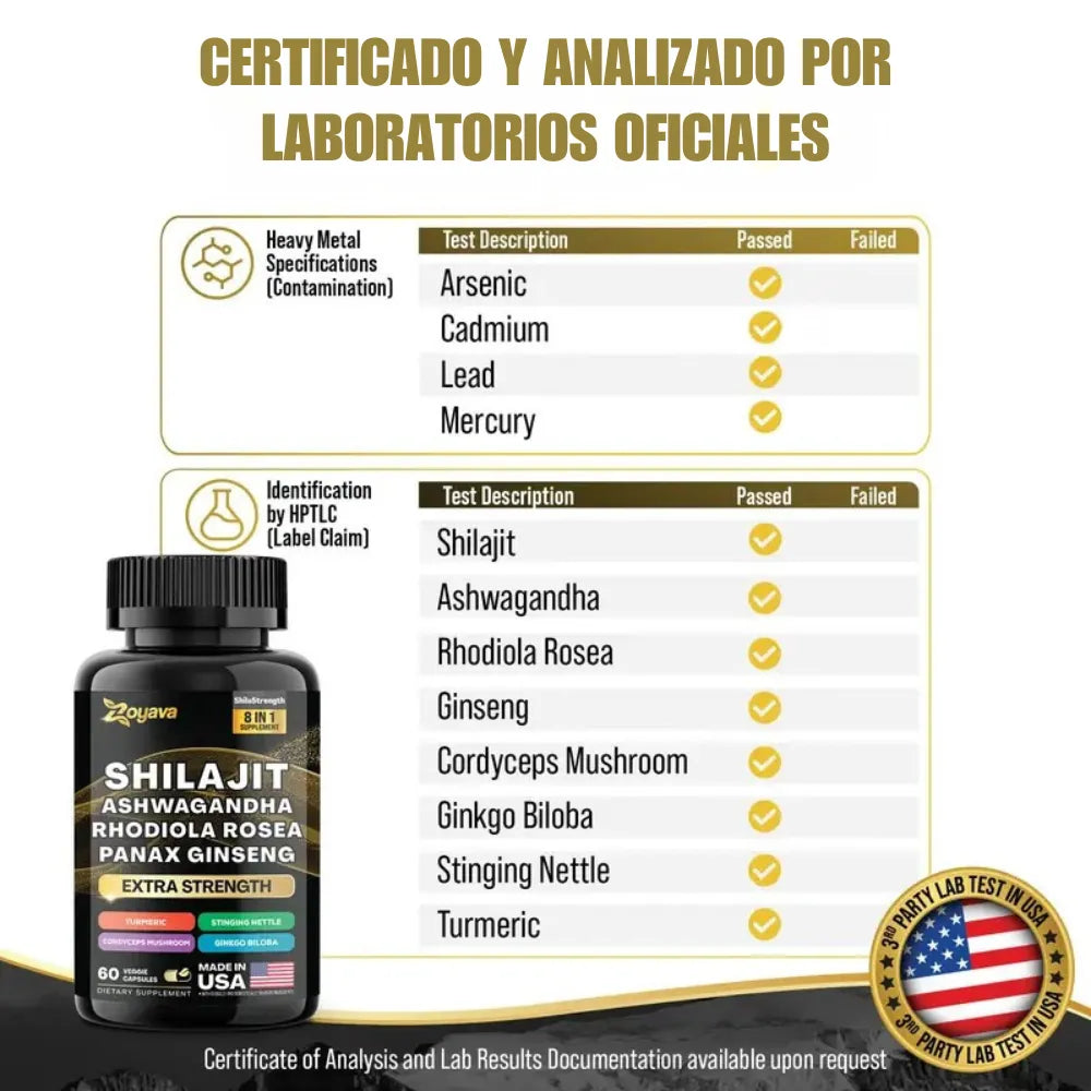 Shilajit Zoyava™ 8 en 1 - Uno de los suplementos mas completos del mercado!