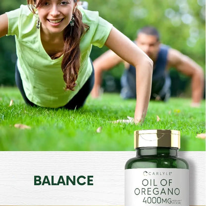 Aceite de Orégano Carlyle 4000 mg — Potencia natural con Carvacrol +80 % que ayuda a eliminar hongos y parásitos como la Candida y la Solitaria
