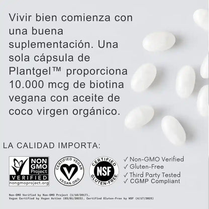 Sports Research Biotina Max Strength 10.000 mcg – Nutrí tu cabello, uñas y piel desde adentro