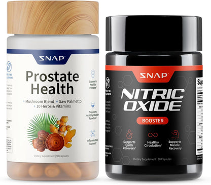 Combo SNAP Oxido Nitrico (60) + Prostate Helth (90) - Soporte Completo para Bienestar Prostático & Confort Urinario (suministro para 1 mes)