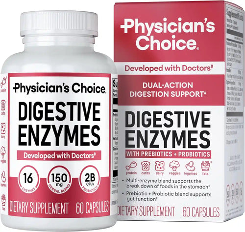 Enzimas Digestivas Physician’s CHOICE: Tu Alivio Completo contra la Hinchazón y la Pesadez