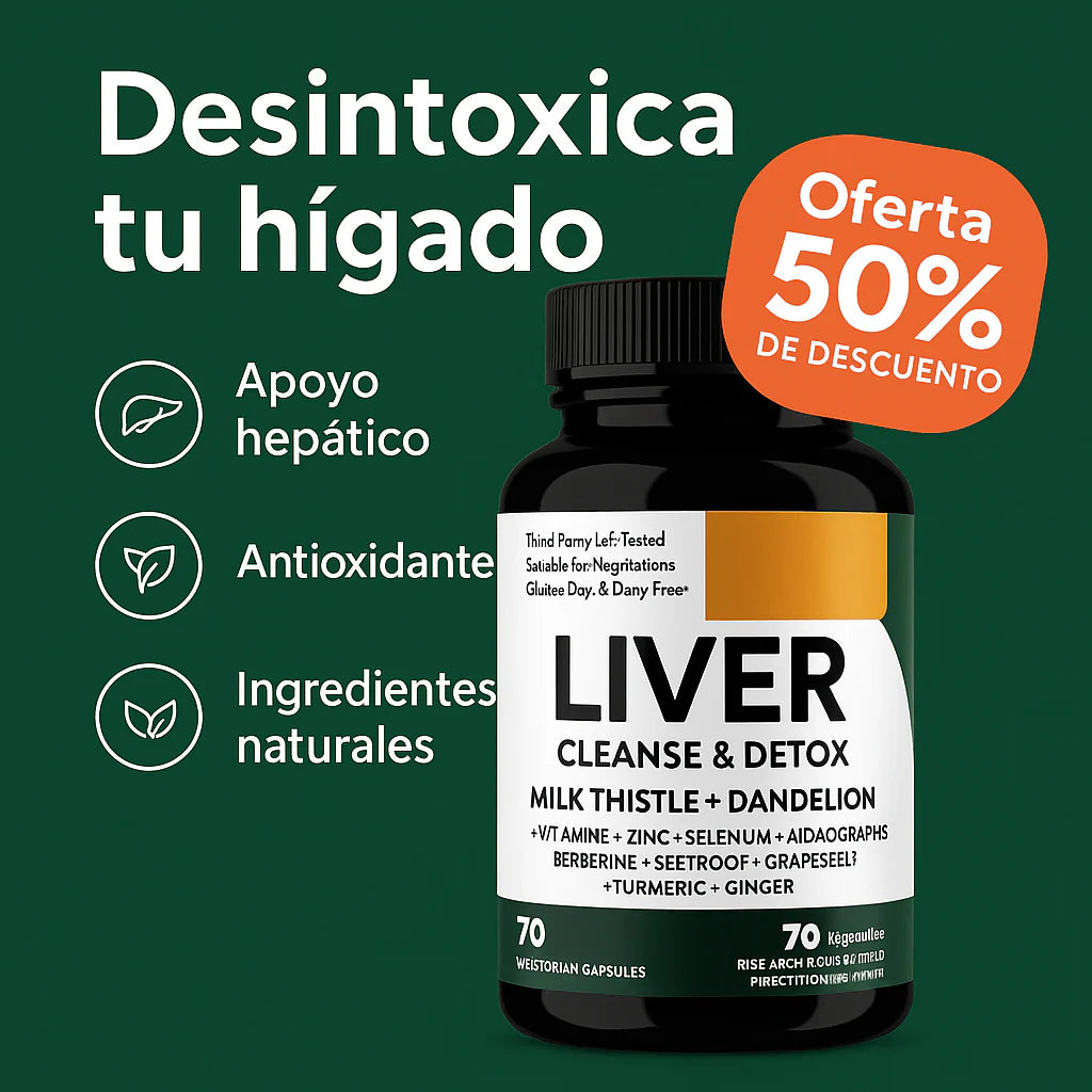 Liver Cleanse & Detox®: Desintoxicación natural para sentirte más liviano cada día (70 Cápsulas)