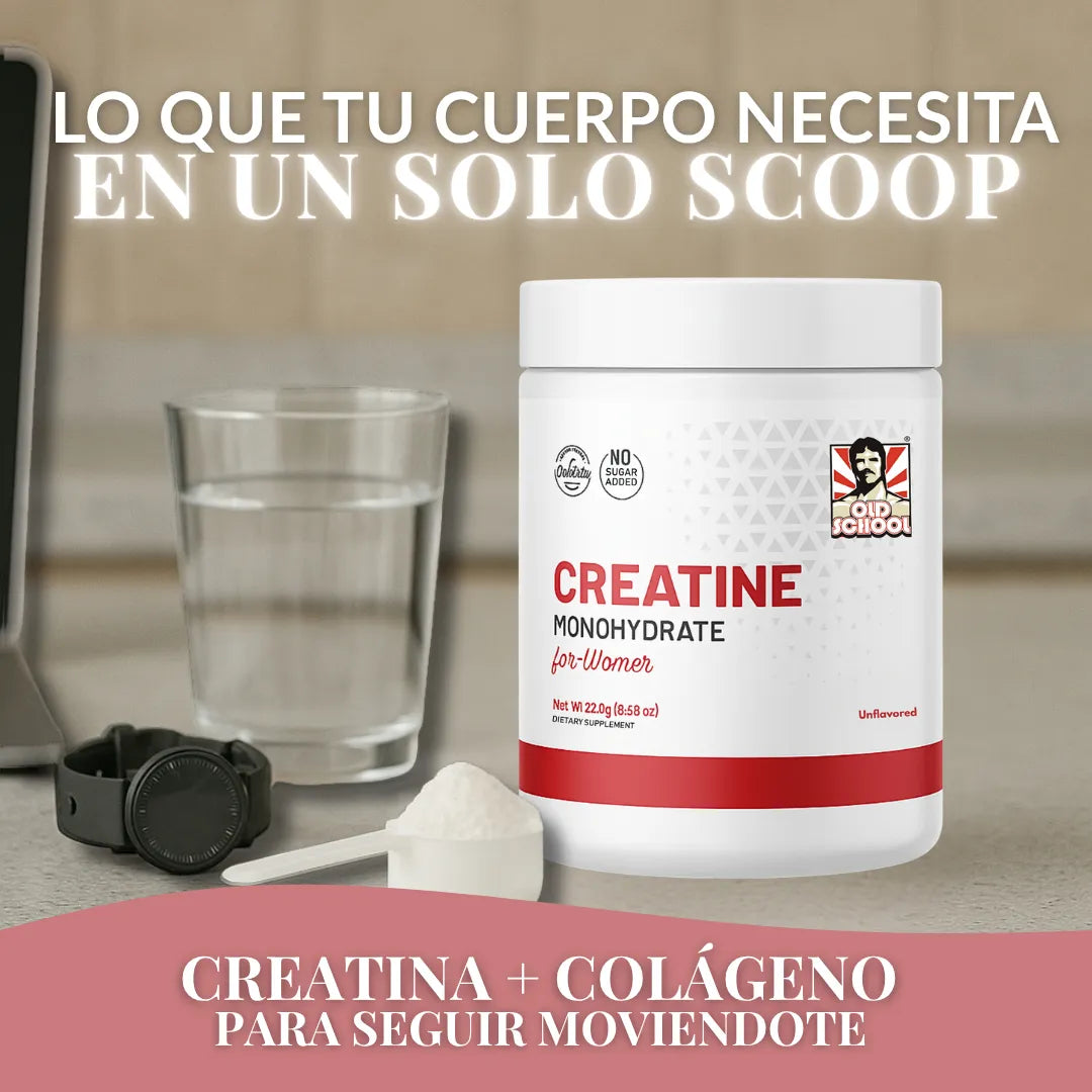 Old School - Monohidrato de creatina con Colágeno y vitaminas