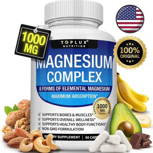 Magnesium Complex 1000 mg – EL ORIGINAL -  Mejor descanso, regresa al baño sin problemas y recuperación muscular