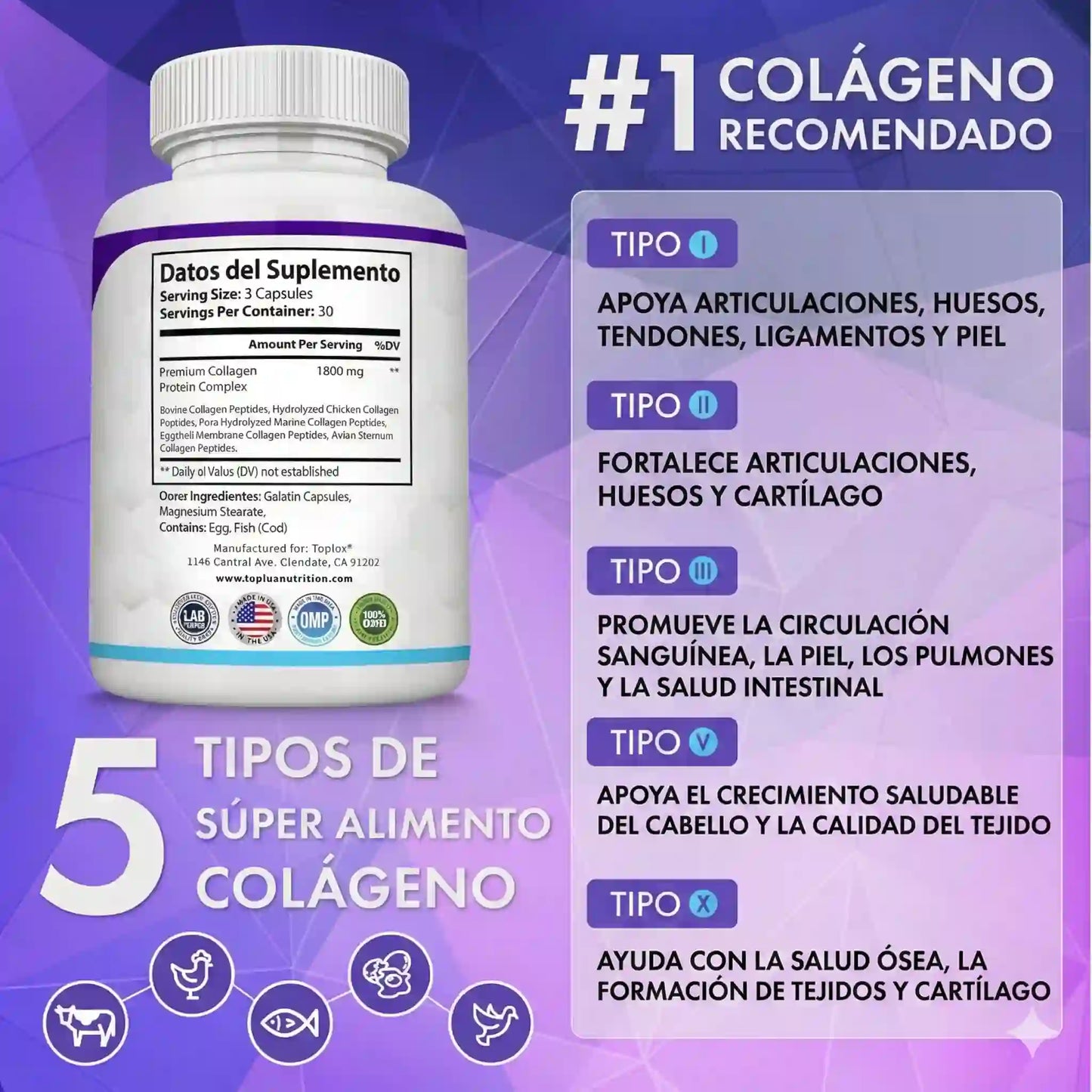 Multi Colágeno Complex 1500mg: Recuperá la firmeza de tu piel y la libertad de movimiento en un solo paso.