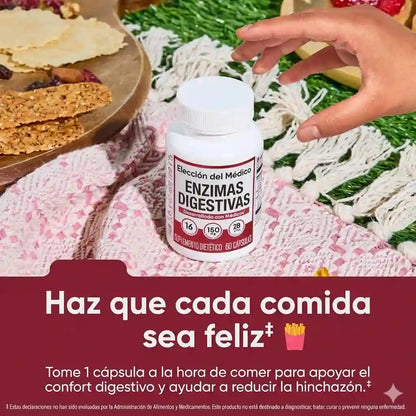 Enzimas Digestivas Physician’s CHOICE: Tu Alivio Completo contra la Hinchazón y la Pesadez