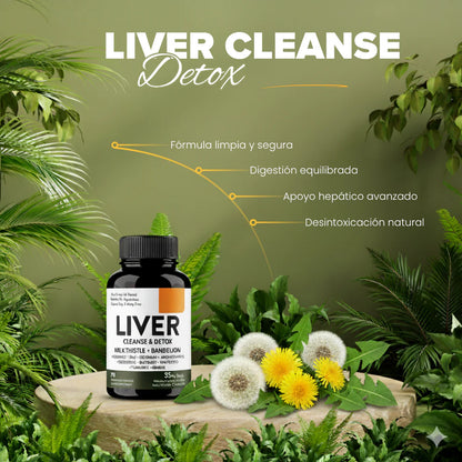 Liver Cleanse & Detox®: Desintoxicación natural para sentirte más liviano cada día (70 Cápsulas)